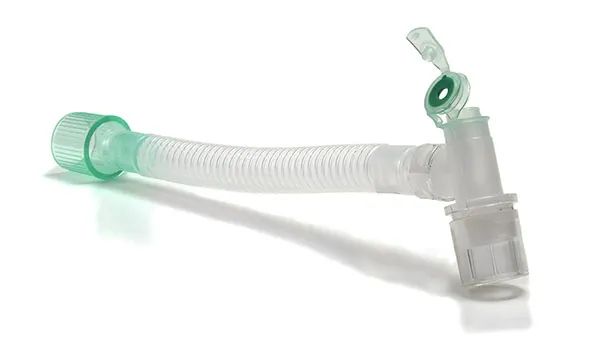 InterSurgical Flexatheter mount -Adult size, 22F - double flible double swivel cip top cap with seal - 22M/15F, 170mm