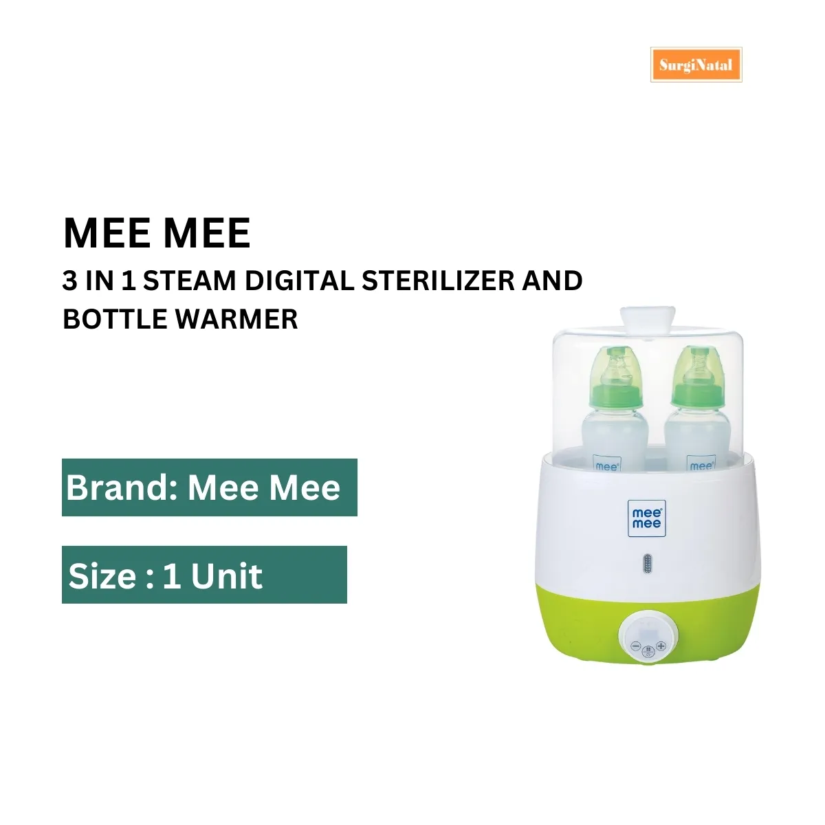 Mee Mee 3 in 1 Steam Digital Sterilizer and Bottle Warmer
