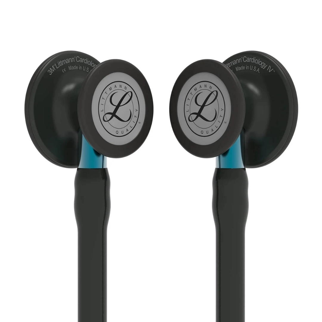 3M Littmann Cardiology IV Stethoscope - Black, Black-Finish, Blue