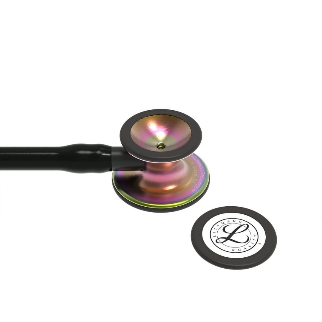 3M Littmann Cardiology IV Stethoscope - Black with Rainbow Finish 6165