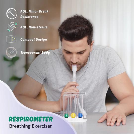 Romsons Respirometer - Incentive Spirometer Deep Breathing Lung Exerciser