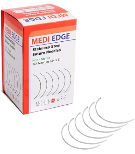 Suture Needles - Straight Cutting - 6 Needle Pack