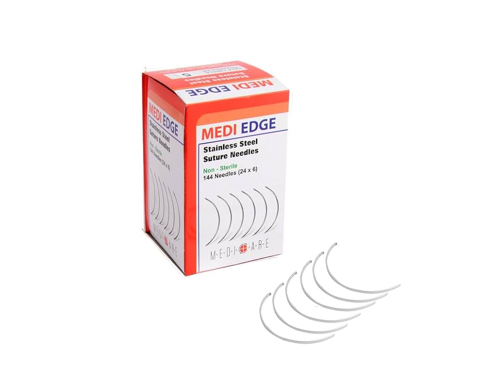 Suture Needles - Half Circle Triangular- 6 Needle Pack