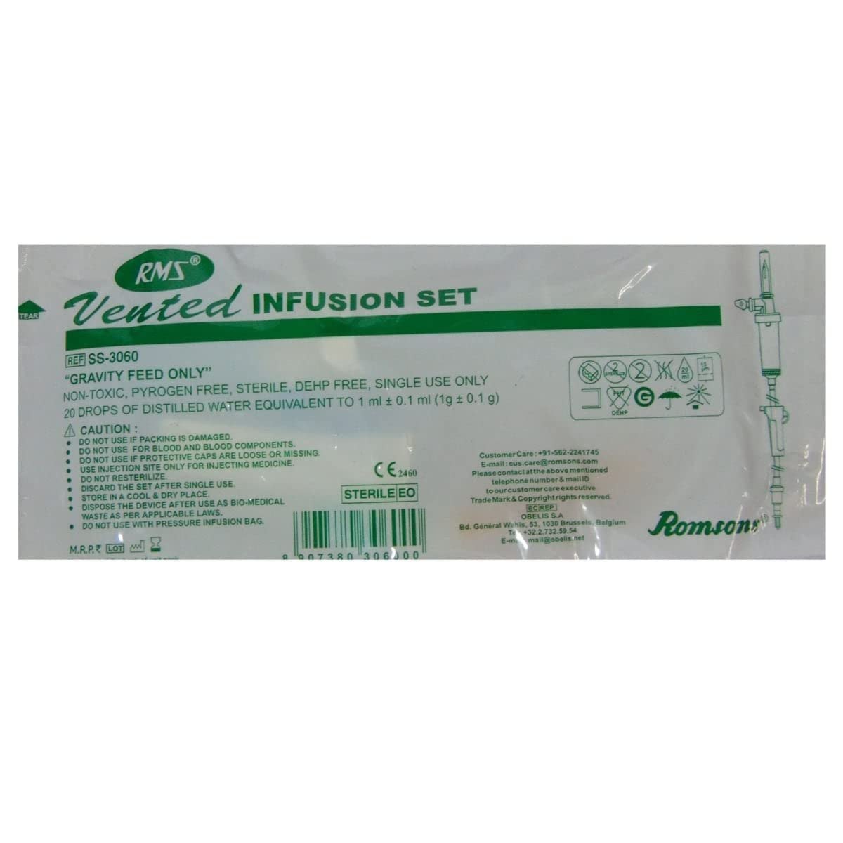 Romsons Vented Infusion Set (SS - 3060)