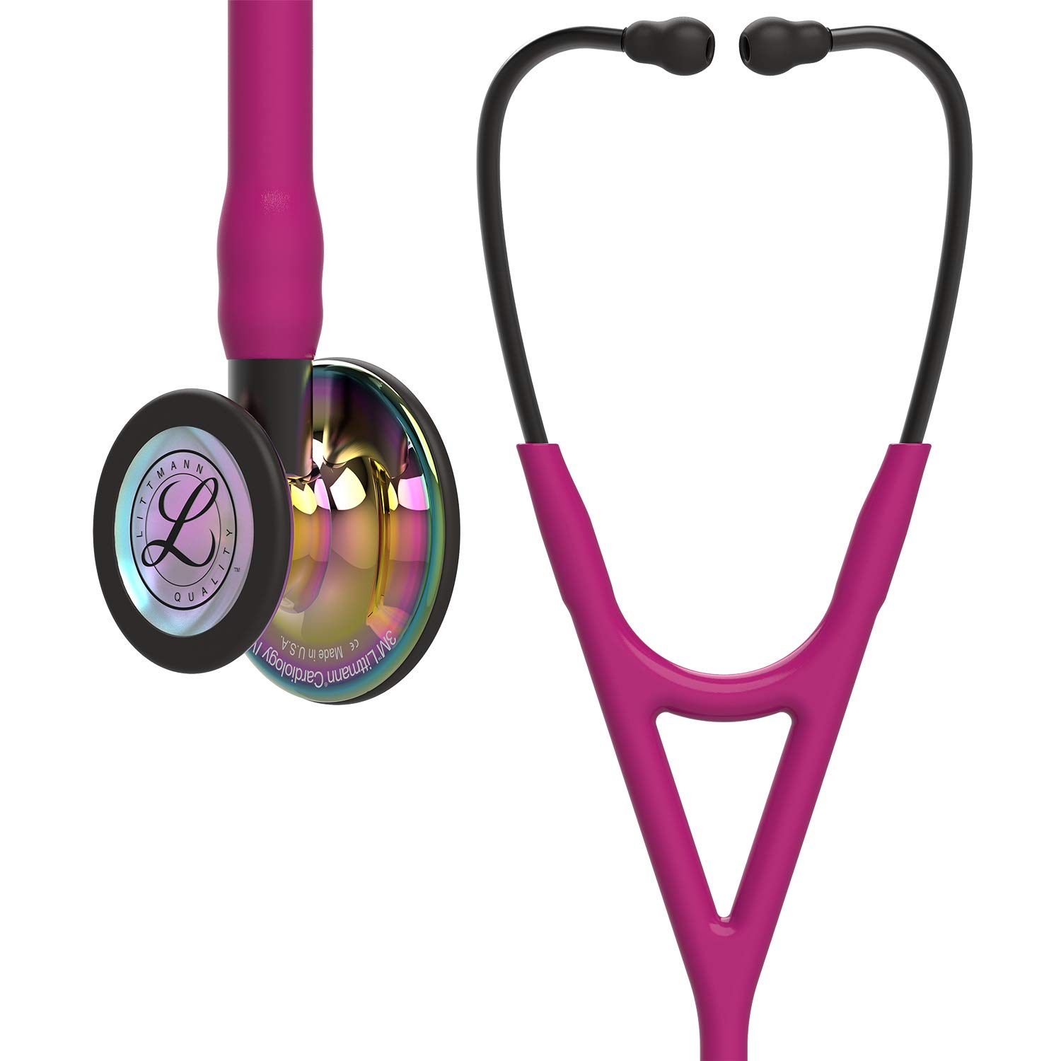 3M Littmann Cardiology IV Stethoscope - Raspberry, Rainbow-Finish