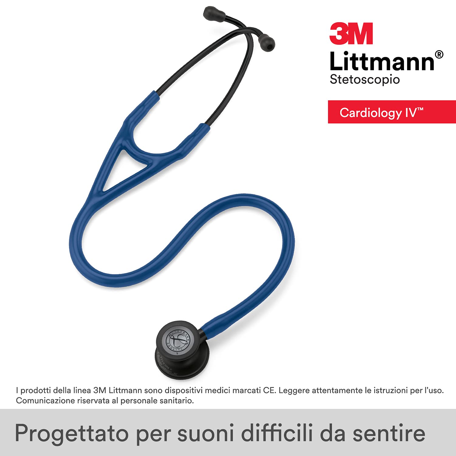 3M Littmann Cardiology IV Stethoscope - Blue with Black Finish 6168