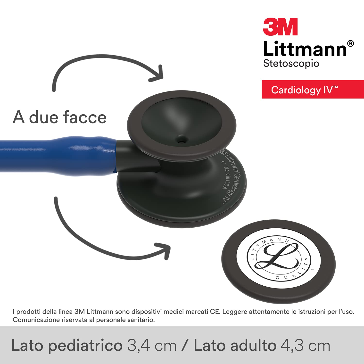 3M Littmann Cardiology IV Stethoscope - Blue with Black Finish 6168