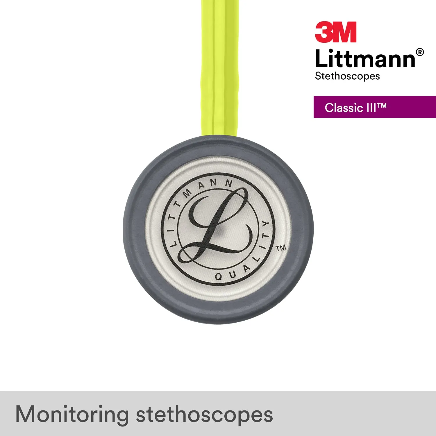 3M Littmann Classic III Stethoscope - Lemon-Lime 5839