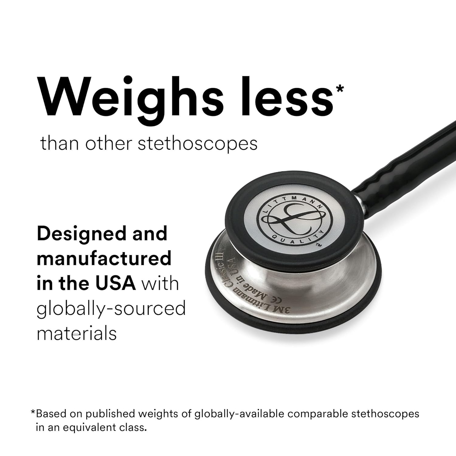 3M Littmann Classic III Stethoscope Black with Champagne Finish 5861