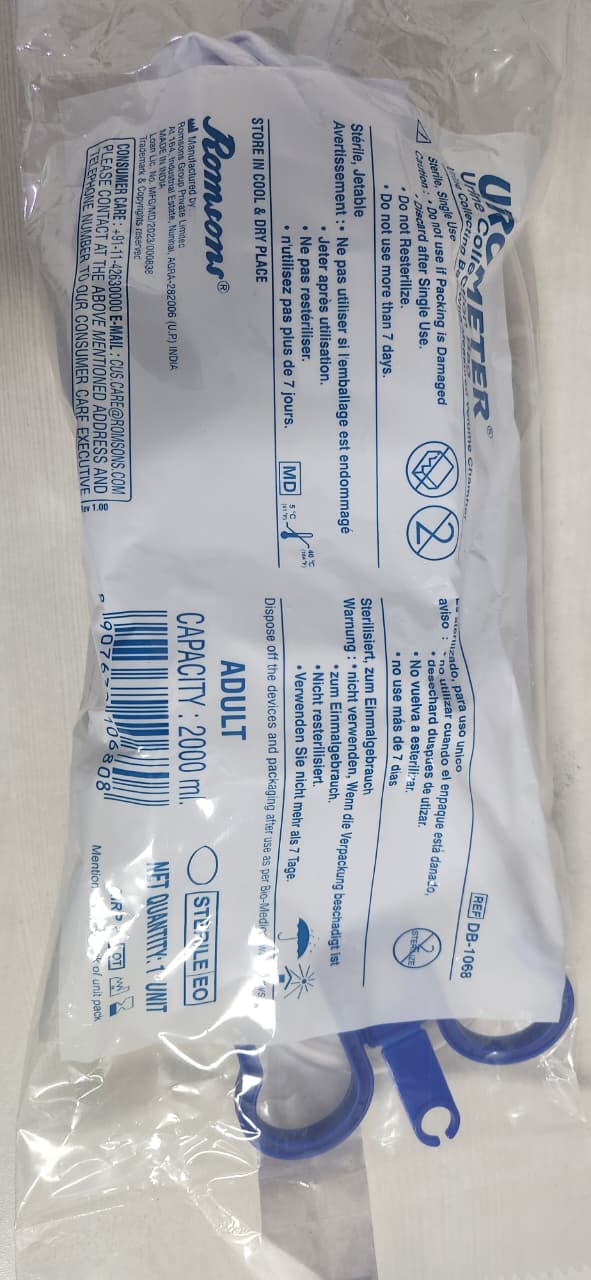 Romsons Urine Collection Bag Urometer for Adults