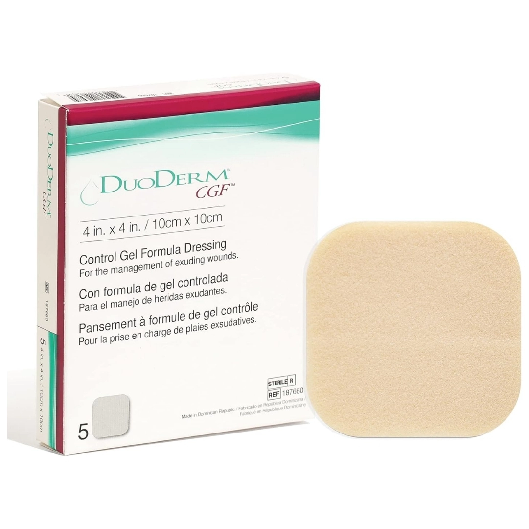 Conva Tec Duo Derm CGF (Control Gel Formula) Sterile Dressing 4Inch X 4Inch / 10cm X 10cm ( 187660 )