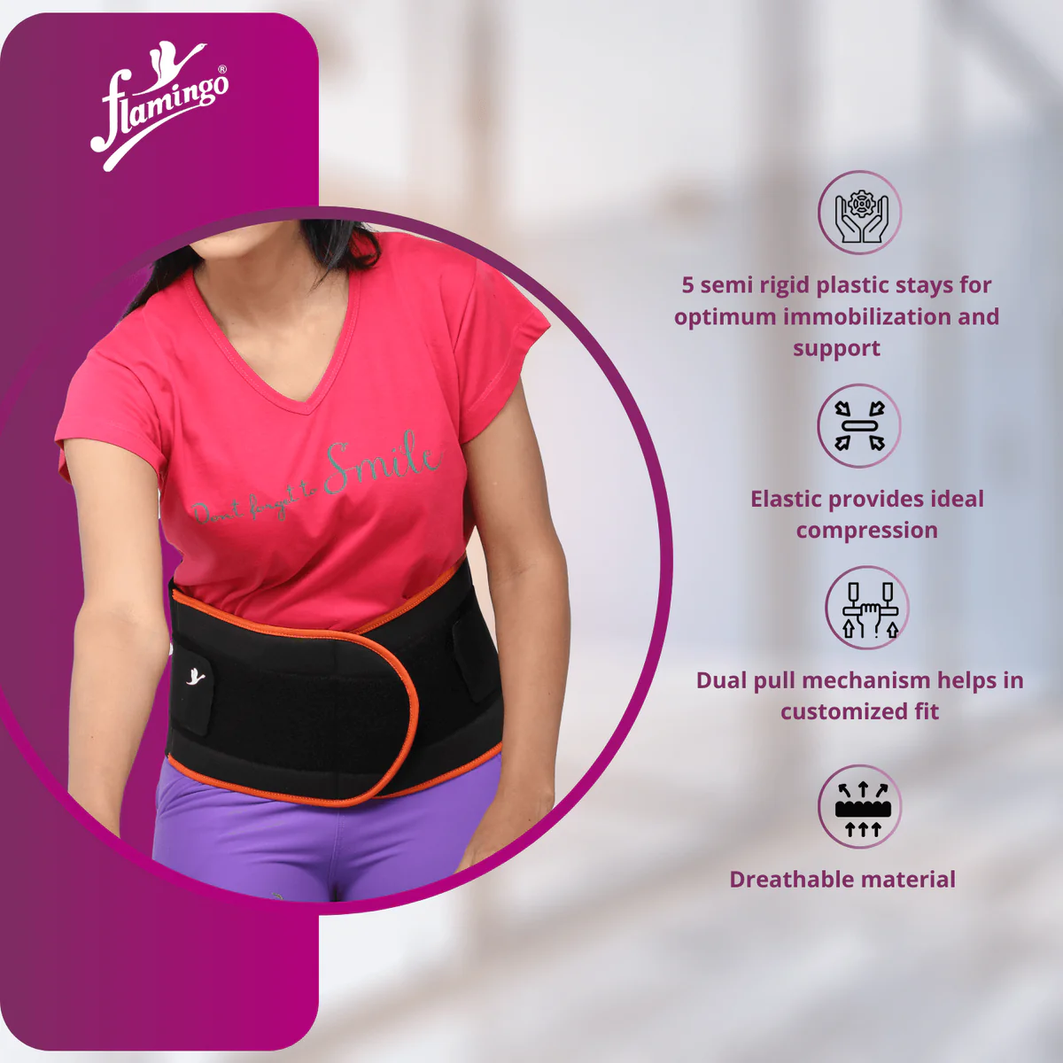Flamingo Lumbar Sacro Belt Medium ( OC-2001 )