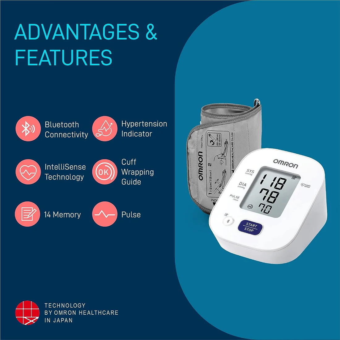 Omron Blood Pressure (BP) Monitor HEM-7140T1