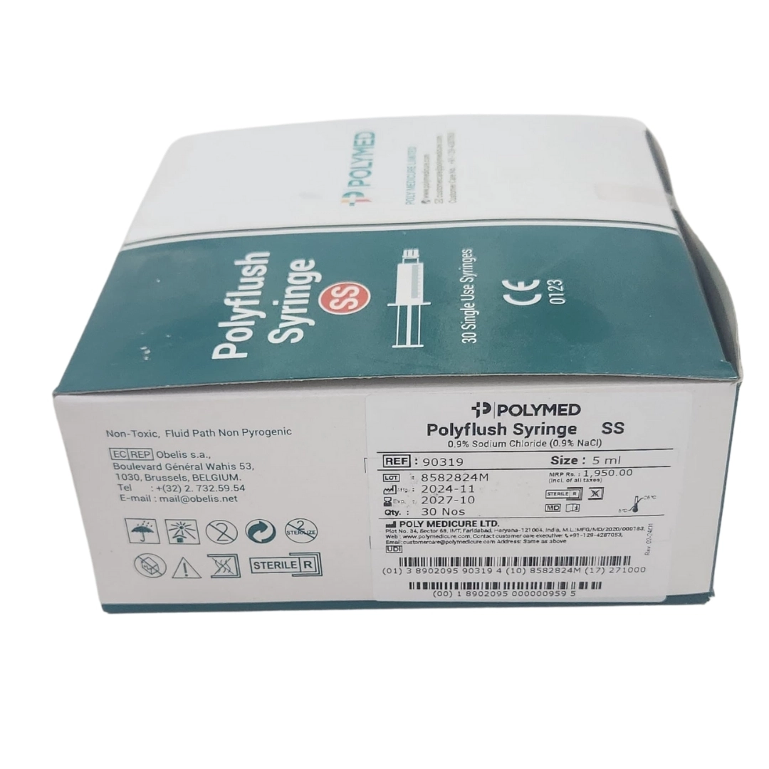 Polymed Polyflush Syringe 10ml - prefilled Syringe with NaCl