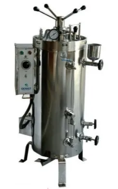 AUTOCLAVE VERTICAL RADIAL LOCK TRIPLE CHAMBER 16X24 (DRUM 15X12- 2 NOS) STEAMSTORAGE