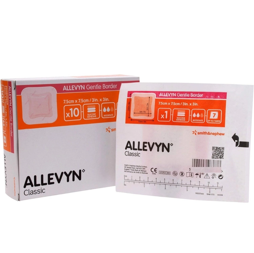 Smith & Nephew Allevyn Gentle Border 7.5cm x 7.5cm Wound Dressing