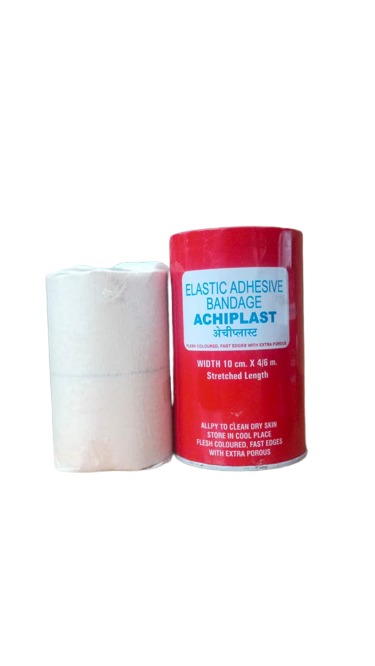 Achiplast Elastic Adhesive Bandage 10cm X 4/6mtr
