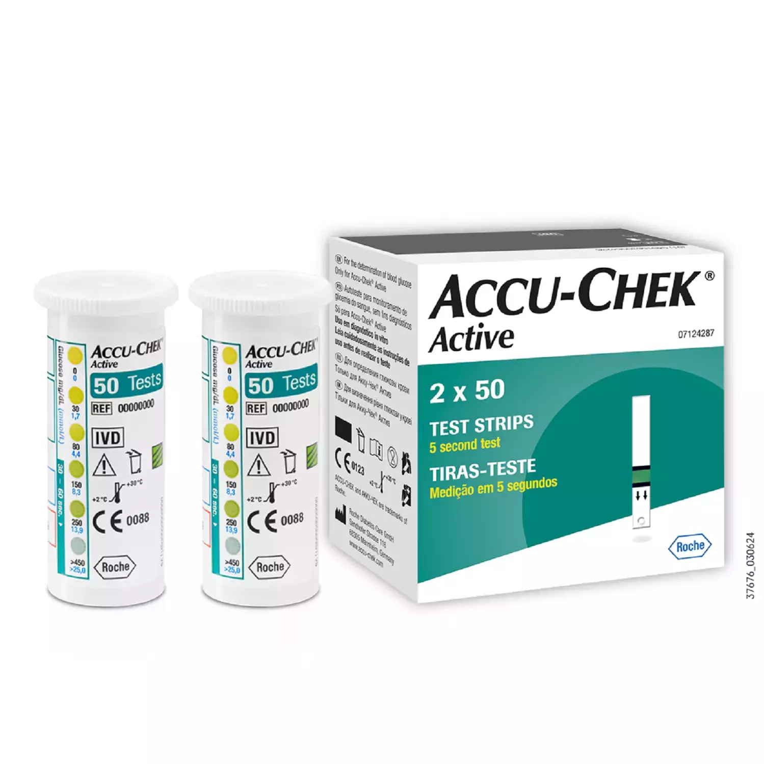 Accu-Chek Active Glucometer Strip - Pack of 100 Strips