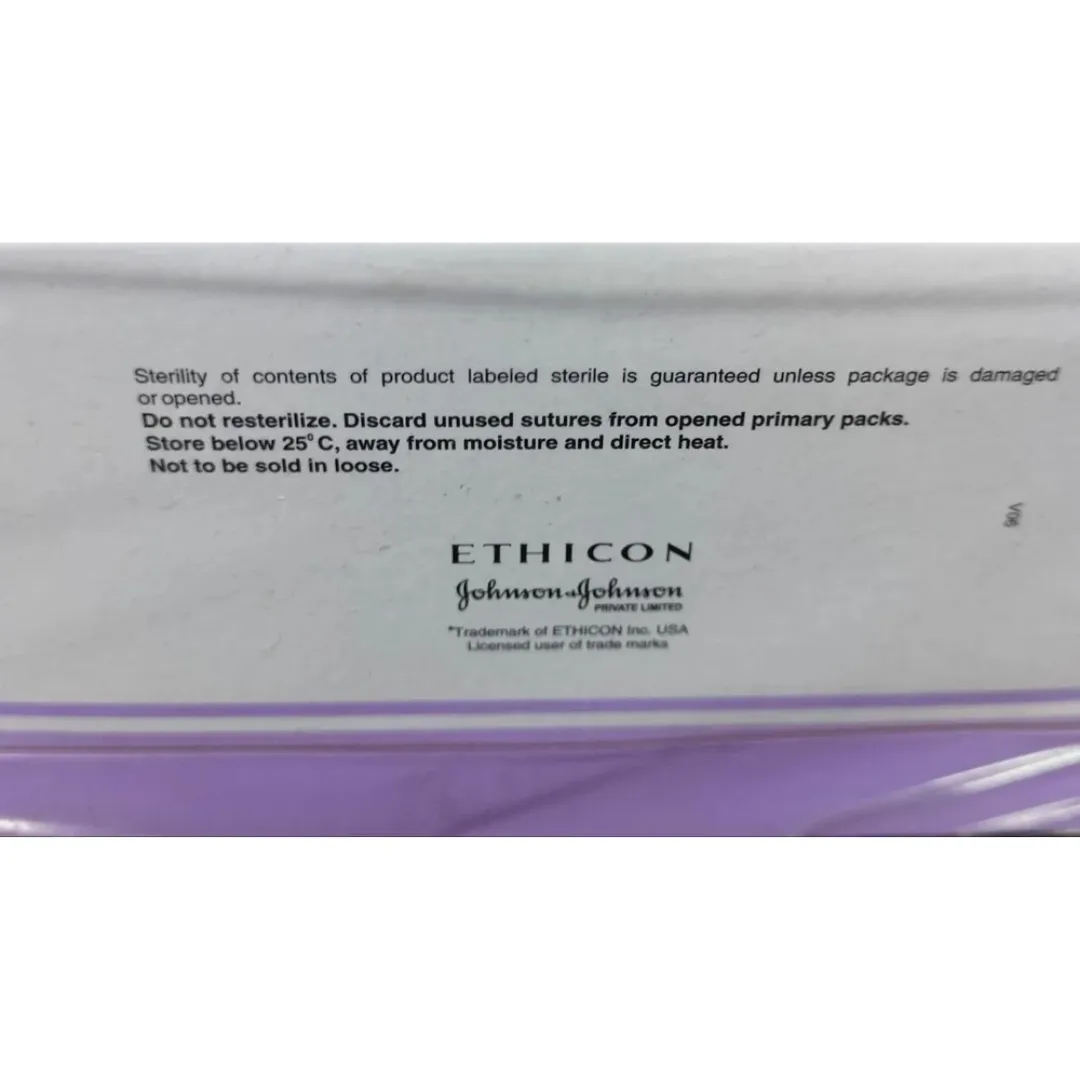 Ethicon Vicryl Plus Sutures USP 0, 1/2 Circle Tapercut - VP2518 - 12 Foils Box