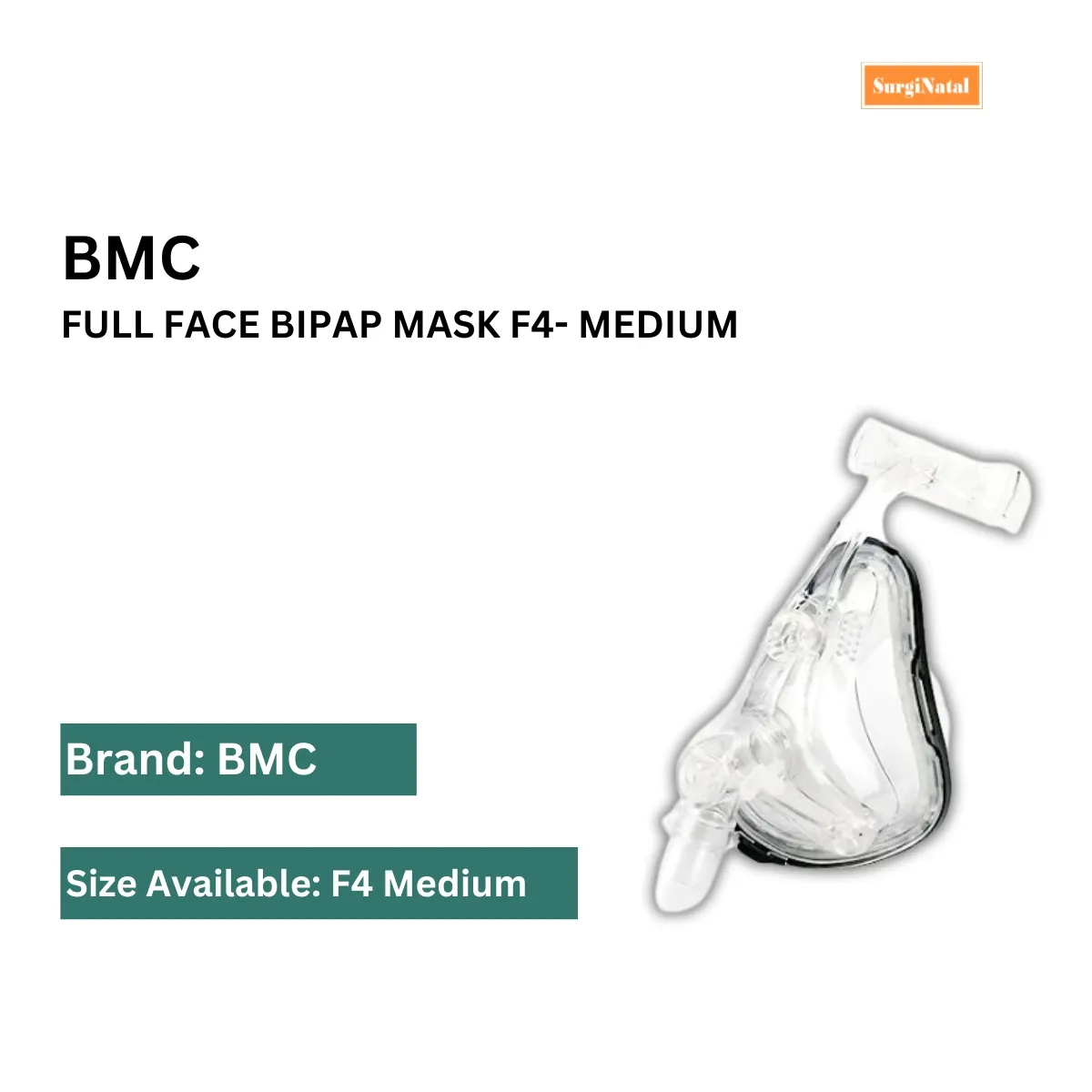 BMC Full Face bipap Mask F4- MEDIUM