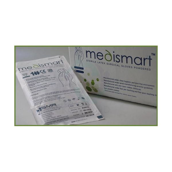 Medismart Sterile Latex Surgical Gloves Powdered