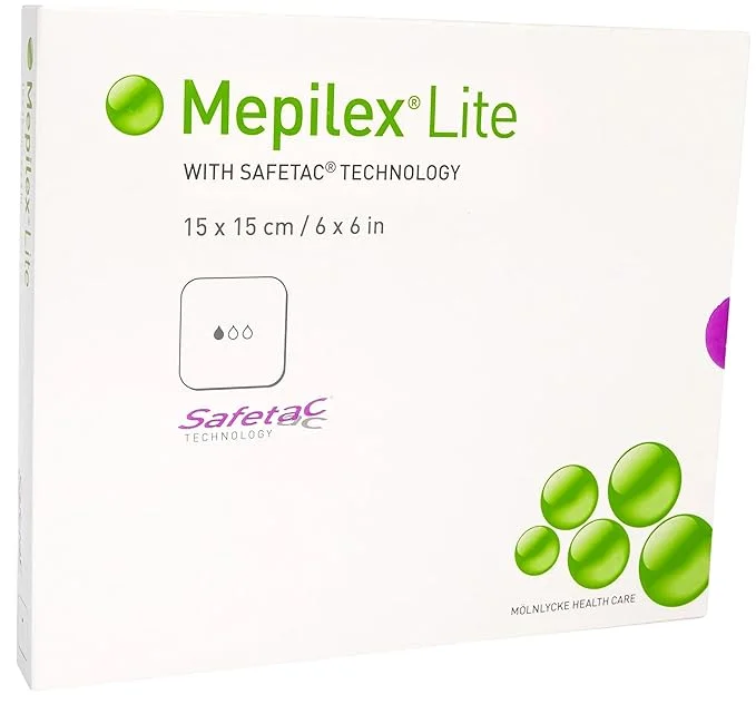 Mepilex Lite Foam Dressing 15x15 cm – Soft Silicone Wound Care
