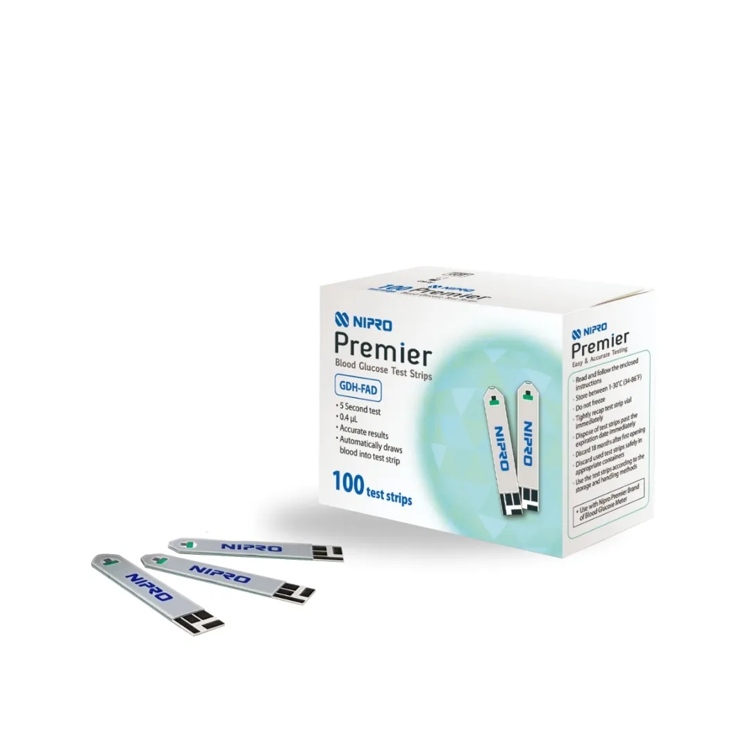 Nipro Premier Glucometer Strips - 100 Strip Pack