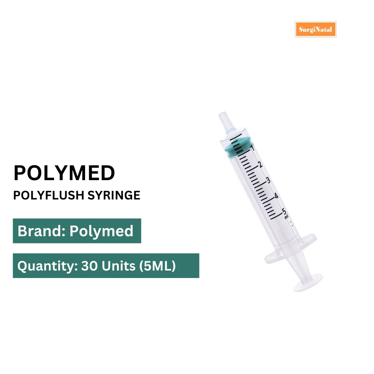 Polymed Polyflush Syringe 5ml - prefilled Syringe with NaCl