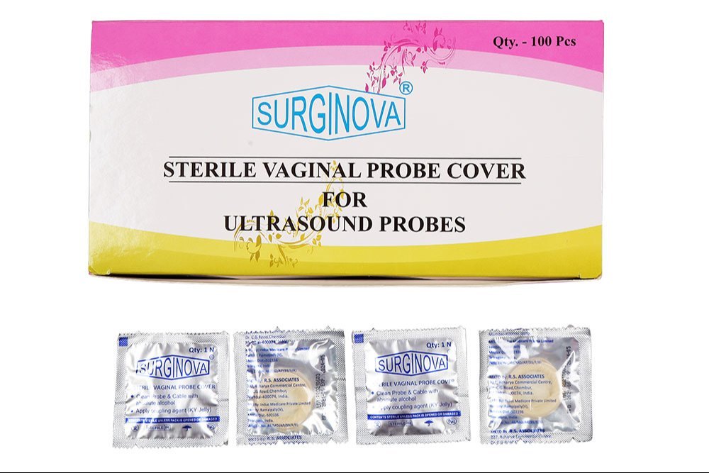 Surginova Sterile Vaginal Probe Covers Ultrasound Machine Sterile Vaginal Probe Cover Pack of 100