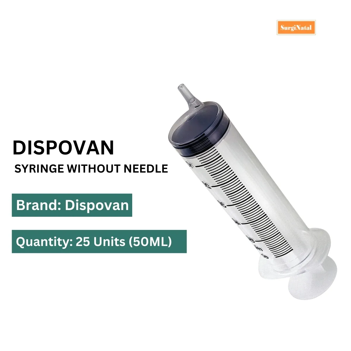 Dispo Van Syringe 50ml - 25 - Units Pack