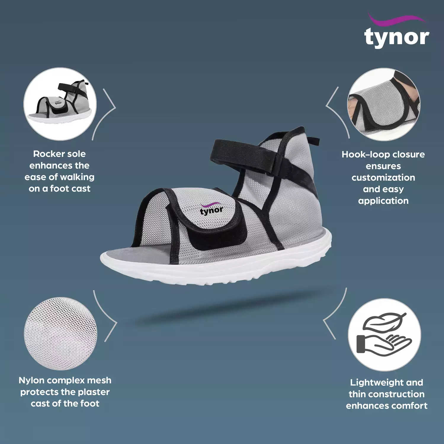 Tynor Cast Shoe Rocker Sole ( C-08 ) Tynor Cast Shoe Rocker Sole ( C-08 )