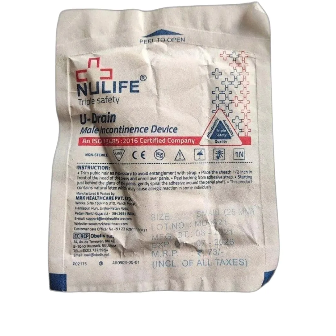 Nulife U-Drain Male External Catheter