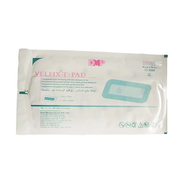 Datt Velfix-T+Pad 10cm x 20cm Adhesive Dressing Pad for Wound Care