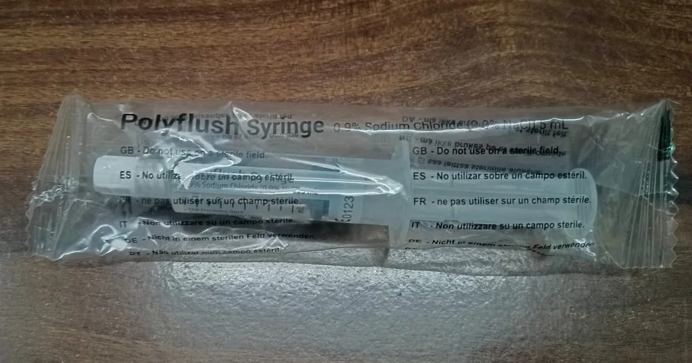 Polymed Polyflush Syringe 5ml - prefilled Syringe with NaCl