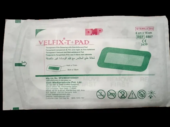 Datt Velfix-T+Pad 8cm x 15cm Adhesive Dressing for Wound Care